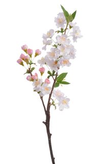 Umělá větvička sakura 48 cm - bílorůžová