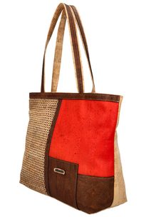 ELENCO Korková dámská kabelka přes rameno 825MS červená