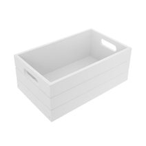 Bedýnka dřevo 31x21x13 cm bílá - 31x21x13cm