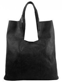 Velká černá shopper dámská kabelka s crossbody uvnitř