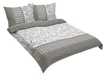 Povlečení francouzské 200x200, 2ks 70x90 cm Zahrada béžová