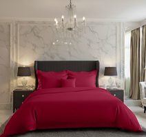 Saténové francouzské povlečení LUXURY COLLECTION 1+2, 220x200, 70x90cm vínové