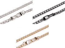 Řetízek na kabelky s karabinou délka 125 cm, šíře 8 mm