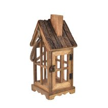 Lucerna mango/kůra O0522 - 19 x 17 x 40 cm