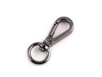 Kovová karabinka otočná, průvlek 9 mm