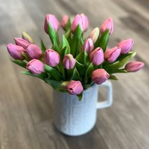 Svazek tulipánů (5 ks) - bílá 30 cm