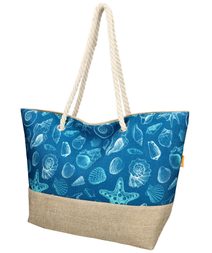 Velká modrá plážová taška přes rameno BZ5697-1