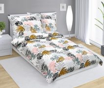 Povlečení krepové Šedá,Růžová,Hnědá 80/227