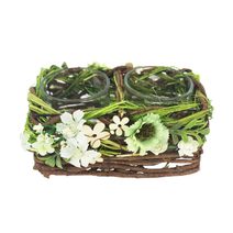 Dekorace na 2 svíčky P1117 - 18 x 10 x 9 cm