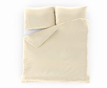 Saténové prodloužené povlečení LUXURY COLLECTION 140x220, 70x90cm smetanové