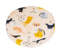 Sedák KULATÝ Béžová,Oranžová,Černá 89/291 průměr 40 cm