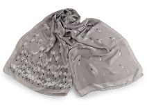 Saténový šátek / šála sněženky 85x185 cm
