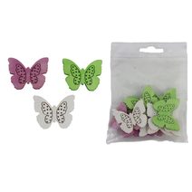 Dekorace motýl, 12 ks D7115 - 4 cm