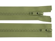 Zip kostěný 5 mm dělitelný 2 jezdce 90 cm (bundový)