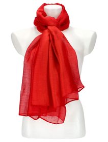 Dámský letní šátek jednobarevný 183x77 cm červená