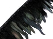 Prýmek - kohoutí peří šíře 15 - 19 cm METRÁŽ