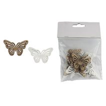 Dekorace motýl, 12 ks D6126 - 4 x 0,3 x 2,5 cm