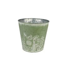 Dekorační Květináč plechový k zavěšení K2578-21