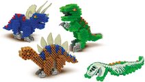 SES CREATIVE Korálky zažehlovací 3D Dino kreativní set 1800ks s doplňky