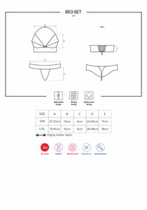 Dokonalý set Blanita bra & skirt - Obsessive