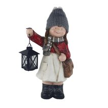 Dekorace holčička s lucerničkou X7461 - 22 × 13 × 39 cm