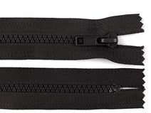Zip kostěný šíře 5 mm délka 20 cm černý nedělitelný