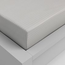 Bavlněné napínací prostěradlo 180x200cm fialový proužek
