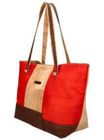 ELENCO Korková dámská kabelka přes rameno 825MS červená