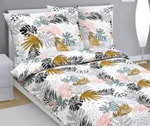 Krepové povlečení 140×200 cm + 70×90 cm – modrá, žlutá a červená