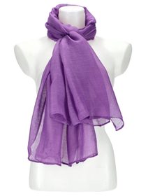Dámský letní jednobarevný šátek 181x76 cm fialová