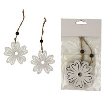 Květ k zavěšení, 2ks D1021 - dia 6,3 x 0,5 cm