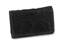 Dámská peněženka kožená růže, ornamenty 9,5x18 cm