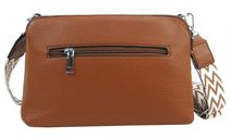 Latté hnědá crossbody dámská kabelka se třemi sekcemi Jessica