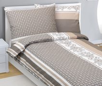 Krepové povlečení 140×200 cm + 70×90 cm – modrá, žlutá a červená