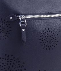 GREGORIO Kožená dámská crossbody kabelka šedá