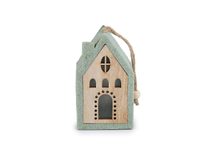 Filcový domeček svítící k zavěšení