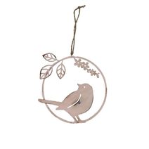 Dekorace k zavěšení s ptáčkem K3124-05 - 13 × 12,5 × 0.4 cm