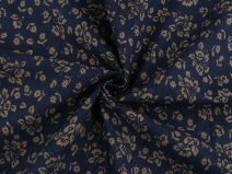 Bavlněná látka / plátno s řidší vazbou květinky METRÁŽ