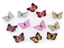 Motýl s klipem dekorace sada 12 kusů