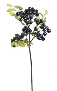 Větvička s bobulkami - modročerná 32 cm
