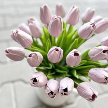 Svazek tulipánů (5 ks) - bílozelená