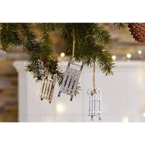 Vánoční dekorace k zavěšení X7388 - 6 × 1.5 × 9 cm