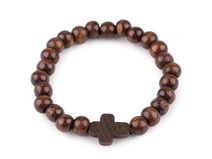 Náramek dřevěný unisex křížek