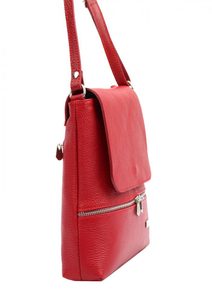 MiaMore Kožená crossbody dámská kabelka se třemi oddíly tmavě modrá