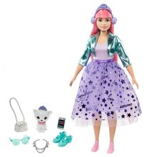 MATTEL BRB Panenka Barbie princezna s barevnými vlasy s nástrojem a doplňky