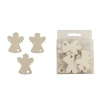 Dekorační andělé, 12ks D3223 - 3 x 0,2 x 4 cm