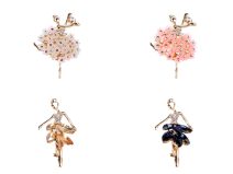 Brož s broušenými kamínky baletka