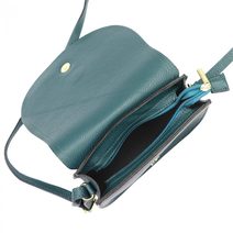 Malá béžová crossbody kabelka s pruhy H0439