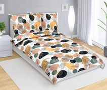 Povlečení bavlněné - 140x220, 70x90 cm Růže kávová