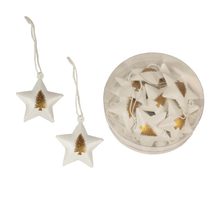 Hvězdičky k zavěšní, 12 ks K2935-29 - dia 4 x 1 cm